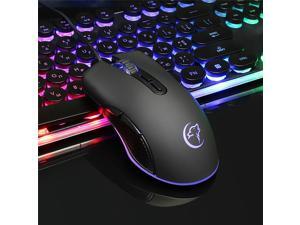 RENKUNDE USB Mouse Wired Gaming 1200 DPI Optical 3 Buttons Game Mice for PC Laptop Computer E-Sports 1M Cable USB Game M20 Wire Mouse Mouse Color : Black