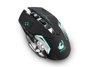 BINGFEI Computer Game Mouse Respiratory LED Backlight Gaming Mice X7 Double Click 7 Buttons USB Wired Optical,Black