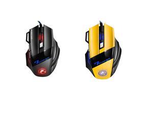 Black AcisuHu Gaming Mouse,1500DPI LED Optical USB Wired Gaming Mice for Computer Game Gamers