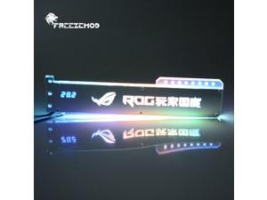 RGB VGA Bracket Acrylic GPU Holder with Temperature Display ROG/ASUS/GIGABYTE/NVIDIA Video Card Support 5V 3PIN ARGB AURA SYNC