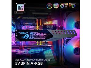 Aluminum GPU Support Video Cards Bracket 5V3Pin Customize VGA Holder RGB MSI ROG AORUS A-RGB Horizental Metal AURA 12V MOD