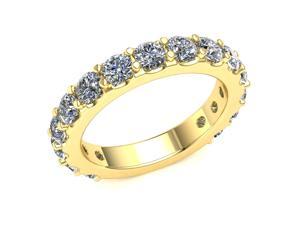 2.60 Ct Round Diamond Scalloped Shared Prong Eternity Band with Sizing Bar Women's Anniversary Ring 14k Yellow Gold G-H I1 2.60 Ct Round Diamond Scalloped Shared Prong Eternity Band with Sizing Bar Women's Anniversary Ring 14k Yellow Gold G-H I1