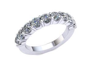 2.20 Ct Round Diamond Shared Prong 'U' Gallery Wedding Ring Women's Anniversary Band 10k White Gold H SI2 2.20 Ct Round Diamond Shared Prong 'U' Gallery Wedding Ring Women's Anniversary Band 10k White Gold H SI2
