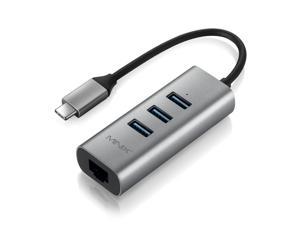MINIX NEO C-UE, Aluminium USB-C to 3-Port USB 3.0 and Gigabit Ethernet Adapter [Universal Compatibility – Windows, Mac and Chrome OS] (Space Gray / Silver). Sold Directly by MINIX® Technology Limited.