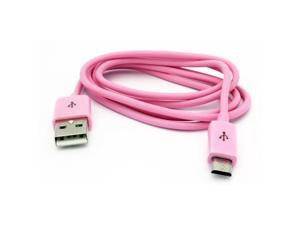 Pink 3ft USB Cable Rapid Charger Sync Power Wire Data Transfer Cord Micro-USB Compatible With Samsung Galaxy Tab 4 NOOK 10.1 (SM-T530)