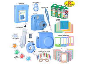 Fujifilm Instax Mini 9 Instant Film Camera Bundle with Over 15 Accessories | 60 Sheets of Instant Film + Mini Nine Leather Case + Photo Album + Lens Filters + Mini Frames + More Fujifilm Instax Mini 9 Instant Film Camera Bundle with Over 15 Accessories | 60 Sheets of Instant Film + Mini Nine Leather Case + Photo Album + Lens Filters + Mini Frames + More