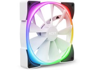 NZXT AER RGB 2 White - 140mm - RGB LED - Fluid Dynamic Bearing - PWM Fan for Hue 2 - Single