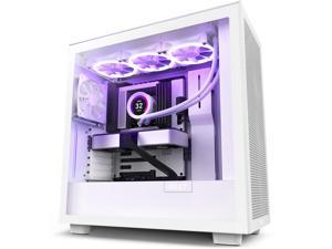 NZXT H7 Flow White - Mid-Tower Airflow PC Gaming Case - Tempered Glass - Enhanced Cable Management