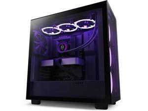NZXT H7 Elite - Premium Mid-Tower PC Gaming Case - RGB LED & Smart Fan Control - Tempered Glass - Black