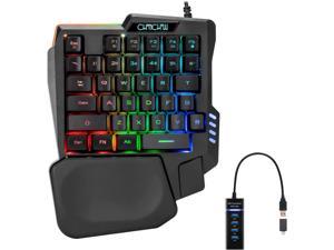  Rii RK100 3 Colors LED Backlit Mechanical Feeling USB Wired  Multimedia Gaming Keyboard, Office Keyboard for Working or Primer  Gaming,Office Device : Video Games