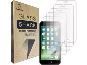 MrShield 5PACK Designed For iPhone 7 PlusiPhone 8 Plus Tempered Glass Screen Protector with Lifetime Replacement