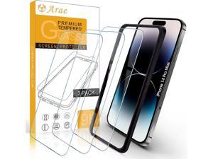 Arae Screen Protector for iPhone 14 Pro Max HD Tempered Glass Anti Scratch Work with Most Case 67 inch 3 Pack