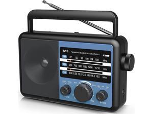 Portable AM FM SW Radio Battery Operated Radio by 4 D Cell Batteries Or AC Power Shortwave Radio with Excellent ReceptionBig Speaker Standard Earphone Jack HighLow Tone Mode Large Knob