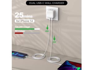 iPhone Charger Fast Charging 40W Dual USB C Wall Charger MFi Certified 2Pack Super Quick Double Port Apple Charger with 10FT Long Lightning Cable for iPhone 1414 Pro14 Pro Max14 Plus131211X