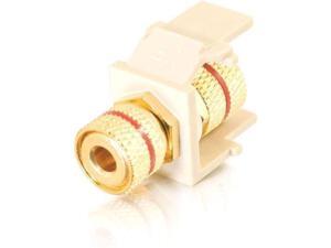 C2G 28741 Snap-In Red Banana Jack F/F Keystone Insert Module, White C2G 28741 Snap-In Red Banana Jack F/F Keystone Insert Module, White