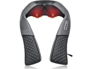Medcursor Neck Shoulder Massager with Heat, Electric Shiatsu Back Massage Device, Portable Deep Tissue 3D Kneading Pillow for Muscle Pain Relief