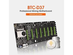 BTC-D37 Mining Motherboard CPU Set 8 Video Card Slot Support DDR3 Memory Integrated VGA Low Power Consumption Exquisite Better than x99 BTC-D37 Mining Motherboard CPU Set 8 Video Card Slot Support DDR3 Memory Integrated VGA Low Power Consumption Exquisite Better than x99