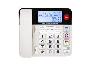 KerLiTar P047W Home Landline Phone with Caller ID Upgrade Corded Phone for Home with Luminous&Large Button/Clear Volume/SOS Emergency Button/Speed Dial Memory/Blacklist