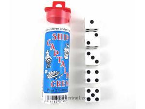 Set of 10 D6 16mm Educational English Interrogative Questions Dice White w/ Red 
