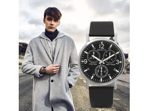 2020 ultra thin watch men Three Eye Watches horloge man Quartz Blue Glass Belt Business Wristwatch Man montre pour homme #N03 (1 pcs)