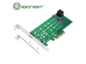 IOCREST PCIe x 4 to NGFF(PCIe) NVMe SSD+SATA to 2 x NGFF(SATA)adapter card IOCREST PCIe x 4 to NGFF(PCIe) NVMe SSD+SATA to 2 x NGFF(SATA)adapter card