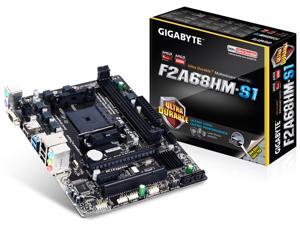 Micro ATX GA-F2A68HM-S1 Socket FM2+ supports AMD FM2+/FM2 A-series APU 2 x DDR3 DIMM sockets supporting up to 64 GB of system memory Micro ATX GA-F2A68HM-S1 Socket FM2+ supports AMD FM2+/FM2 A-series APU 2 x DDR3 DIMM sockets supporting up to 64 GB of system memory