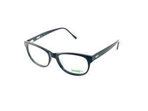 Puma Eyeglasses Unisex Black Full Rim Oval 53 17 140 PE0019O 001 Puma Eyeglasses Unisex Black Full Rim Oval 53 17 140 PE0019O 001
