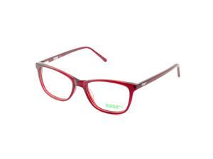 Puma Eyeglasses Unisex Red Full Rim Square 50 16 135 PE0018O 003 Puma Eyeglasses Unisex Red Full Rim Square 50 16 135 PE0018O 003