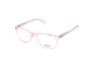 Guess Women GU2581 072 Clear Pink 53 15 135 Full Rim Square Guess Women GU2581 072 Clear Pink 53 15 135 Full Rim Square
