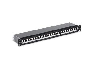 TRENDnet 24-Port Cat6A Shielded 1U Patch Panel,1000BASE-T/10GBASE-T Support, Compatible with cat5e, cat6, cat6a, 110 or Krone Type, TC-P24C6AS
