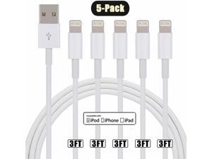 5-Pack 3ft USB iPhone Charger Cable Cord For iPhone 6 7 8 iPhone XS XR iPhone 13/12/11 8-Pin iPhone charge cable