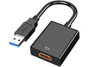 USB to HDMI Adapter, USB 3.0/2.0 to HDMI Cable Multi-Display Video Converter- PC Laptop Windows 7 8 10,Desktop, Laptop, PC, Monitor, Projector, HDTV.[Not Support Chromebook]