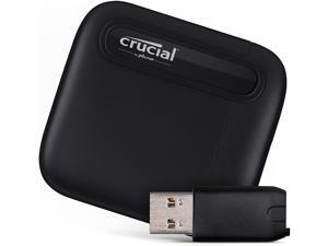 Crucial X6 4TB Portable SSD – Up to 800MB/s – USB 3.2 – USB-C - CT4000X6SSD9 + USB-C to USB-A Adapter – CTUSBCFUSBAMAD Crucial X6 4TB Portable SSD – Up to 800MB/s – USB 3.2 – USB-C - CT4000X6SSD9 + USB-C to USB-A Adapter – CTUSBCFUSBAMAD