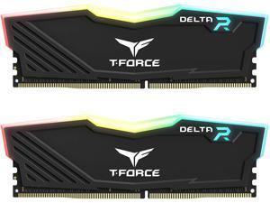 TEAMGROUP T-Force Delta RGB DDR4 32GB (2x16GB) 3600MHz (PC4-28800) CL18 Desktop Gaming Memory Module Ram TF3D432G3600HC18JDC01 - Black