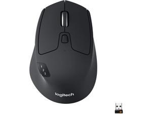 Logitech M720 Triathlon Multi-Device Wireless Mouse, Bluetooth, USB Unifying Receiver, 1000 DPI, 6 Programmable Buttons, 2-Year Battery, Compatible with Laptop, PC, Mac, iPadOS - Black