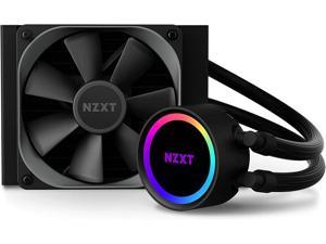 NZXT Kraken 120 - RL-KR120-B1 - AIO RGB CPU Liquid Cooler - Quiet and Effective - Silent Operation - Ring RGB LEDs - AER P 120mm Radiator Fans (Included)