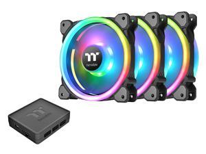Thermaltake Riing Trio 12 RGB TT Premium Edition 120mm Software Enabled 30 Addressable LED 9 Blades Case/Radiator Fan - 3 Pack - CL-F072-PL12SW-A