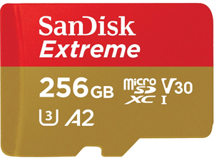 SanDisk 256GB Extreme microSDXC UHS-I/U3 A2 Memory Card with Adapter, Speed Up to 160MB/s SanDisk 256GB Extreme microSDXC UHS-I/U3 A2 Memory Card with Adapter, Speed Up to 160MB/s