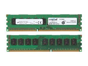 Crucial 8GB Single DDR3/DDR3L 1600 MT/s (PC3-12800) DR x8 ECC UDIMM 240-Pin Memory - CT102472BD160B