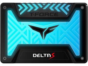 TEAMGROUP T-Force Delta S RGB 250GB 2.5 inch SATA III 3D NAND Internal Solid State Drive SSD(12V) - Black TEAMGROUP T-Force Delta S RGB 250GB 2.5 inch SATA III 3D NAND Internal Solid State Drive SSD(12V) - Black