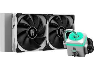 DEEPCOOL Gamer Storm CAPTAIN 240X WHITE, RGB AIO Liquid CPU Cooler, White LED Waterblock, 240mm Radiator, Anti-Leak Technology Inside, 12V RGB 4-Pin Motherboard Control, TR4/AM4 Compatible
