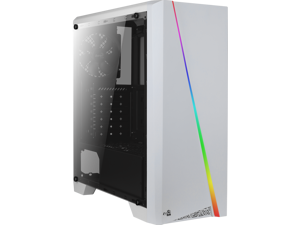 AeroCool Mid Tower case Cylon White RGB with built-in Card Reader. AeroCool Mid Tower case Cylon White RGB with built-in Card Reader.