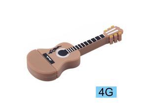Novelty Musical Brown Guitar Shape Silicone Mini USB Flash Drive Pen Stick Novelty Musical Brown Guitar Shape Silicone Mini USB Flash Drive Pen Stick
