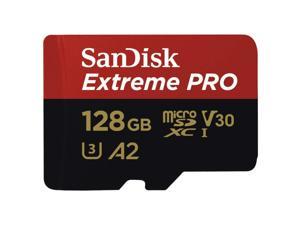 SanDisk 128GB Extreme Pro microSDXC V30 A2 UHS-I/U3 CL10 TF Memory Card with Adapter, Speed Up to 170MB/s 90W SDSQXCY-128G