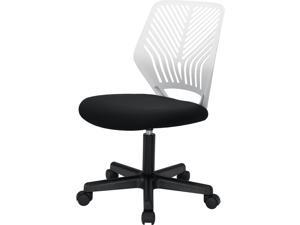 Vitesse Office Chair Armless Desk Chair Mesh Computer Chair Task Chair with Back Support Swivel Rolling Executive Chair for Back Pain,White Vitesse Office Chair Armless Desk Chair Mesh Computer Chair Task Chair with Back Support Swivel Rolling Executive Chair for Back Pain,White