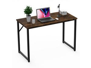 Vitesse Computer Desk Table 39" Study Writing Table for Home Office,Modern Sturdy Office Desk for Small Spaces,Black and Brown Vitesse Computer Desk Table 39" Study Writing Table for Home Office,Modern Sturdy Office Desk for Small Spaces,Black and Brown