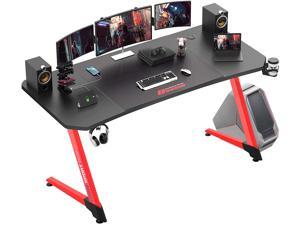 Vitesse 63 Inch Ergonomic Gaming Desk, Z Shaped Office PC Computer Desk with Large Mouse Pad, Gamer Tables Pro with USB Gaming Handle Rack, Stand Cup Holder and Headphone Hook Vitesse 63 Inch Ergonomic Gaming Desk, Z Shaped Office PC Computer Desk with Large Mouse Pad, Gamer Tables Pro with USB Gaming Handle Rack, Stand Cup Holder and Headphone Hook