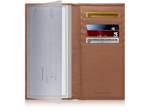 Genuine Leather Checkbook Cover For Men & Women - Checkbook Covers With Card Holder Wallet RFID Blocking Genuine Leather Checkbook Cover For Men & Women - Checkbook Covers With Card Holder Wallet RFID Blocking