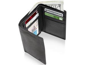 Trifold Leather Wallets For Men Slim - Mens Wallet Card With ID Window & Gift Box For Him RFID Blocking Trifold Leather Wallets For Men Slim - Mens Wallet Card With ID Window & Gift Box For Him RFID Blocking