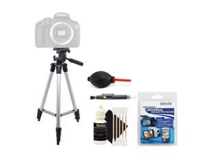 Tall Tripod + Cleaning Accessory Kit for Canon EOS 1300D 1200D